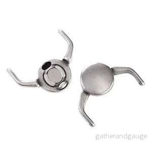 Cymbal Elements - Kissamos Antique Silver Plated Magnetlås 1 styck - Bild 3
