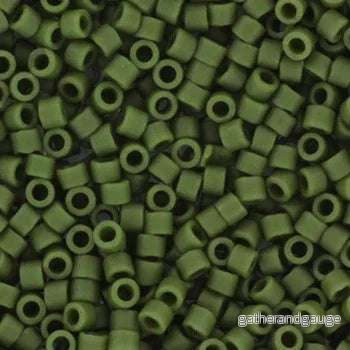 Miyuki Delica - Opaque Glazed Frosted Dark Green 11/0, 5 Gram