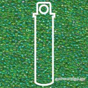Miyuki Seed Beads - Transparent Light Green AB 11/0, 24 gram