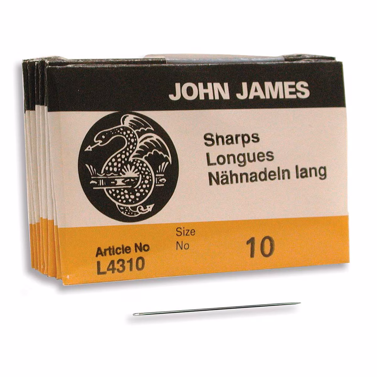 Pärlnålar – John James, nr 10 L4310, 25-pack