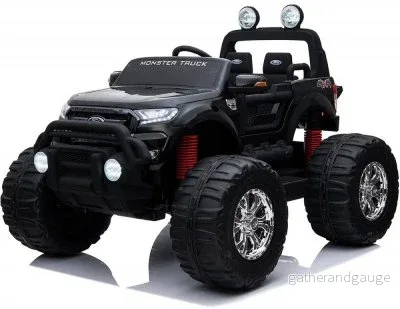 Elbil Barn Ford Ranger monster truck svart 12V