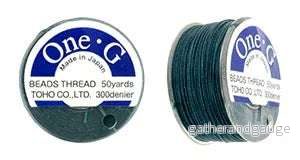 One-G pärltråd - Deep Green 50 yards 1 rulle