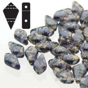 Kite Bead - Gold Splash Montana 9x5mm 10 gram
