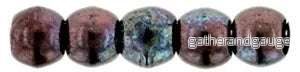 Tjeckiska Druk (Runda) – Luster Amethyst Jet 2mm, 50-pack