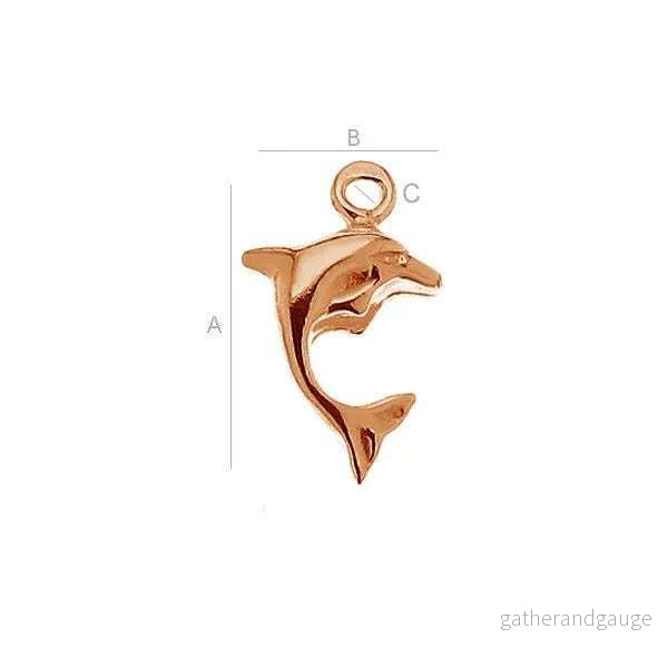 Berlock 925 Silver 18K Rose Gold plated – Delfin 1 styck Berlock 925 Silver 18K Rose Gold plated – Delfin 1 styck
