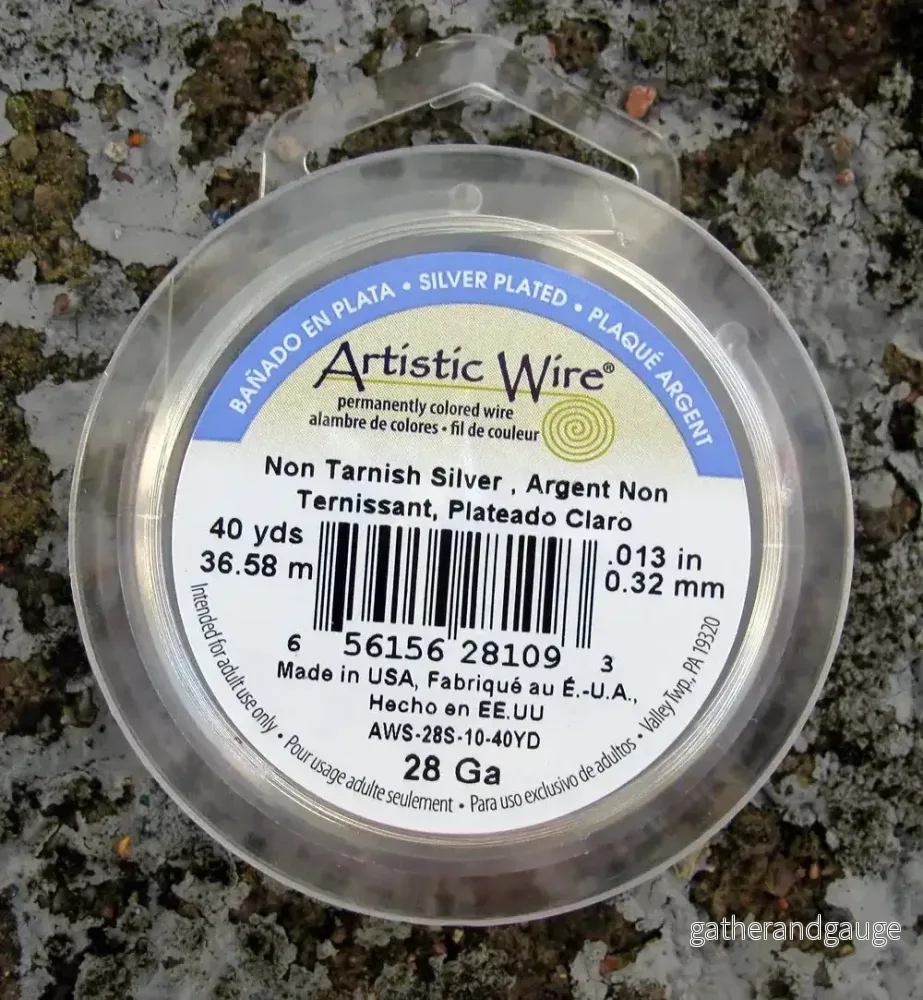 Artistic Wire 28 Ga - Silverpläterad Non Tarnish, 1 rulle