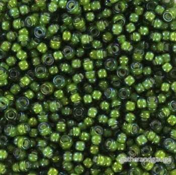 Miyuki Seed Beads - Fancy Lined Chartreuse Green 11/0, 10 Gram