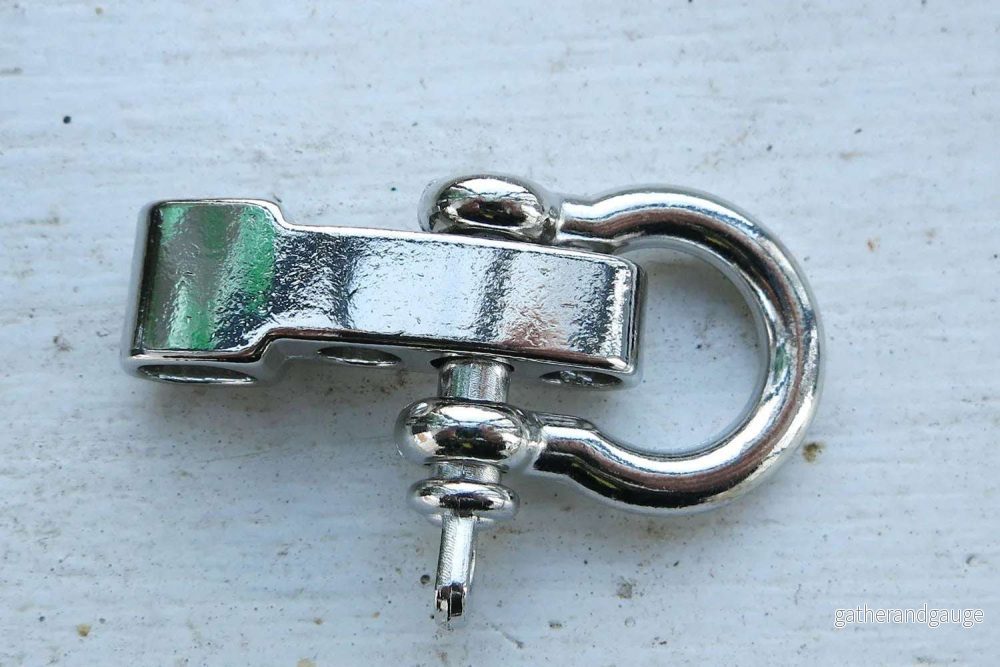 Lås paracord – Skruvlås 28x52mm, Silverfärgad 1 styck