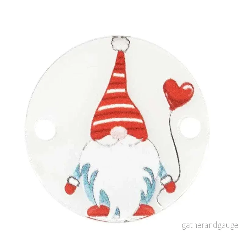Connector Plexi/Akryl – Rund Ljusblå med Tomte 20mm Connector Plexi/Akryl – Rund Ljusblå med Tomte 20mm