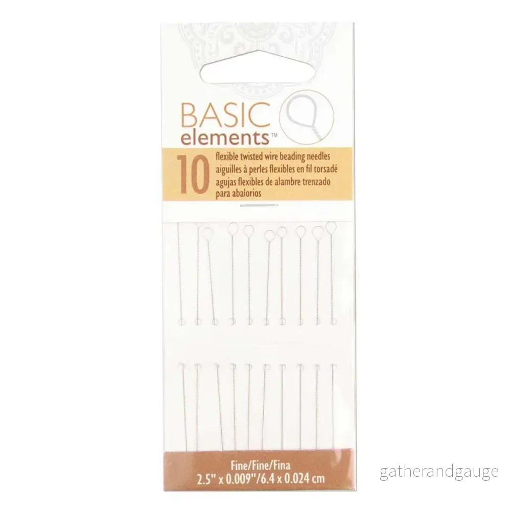 Pärlnålar Basic Elements – Flexibla vridna trådar Fine 0,16mm 10-pack Pärlnålar Basic Elements – Flexibla vridna trådar Fine 0,16mm 10-pack