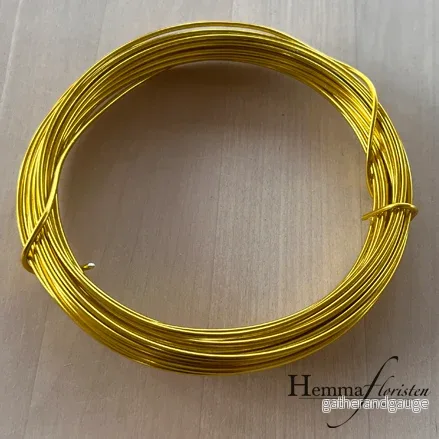 Aluminiumtråd gul, 12 m