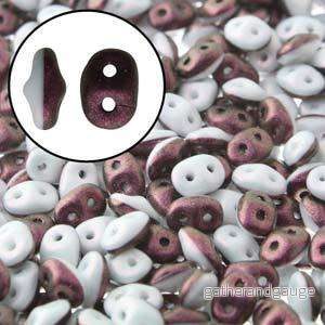 SuperDuo Duets - Polychrome Plum & Cream 10 gram