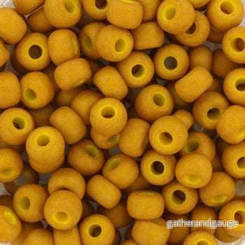 Miyuki Seed Beads - Opaque Matte Mustard 6/0, 10 gram