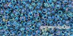 TOHO Seed Beads - Inside-Color Luster Crystal/Capri Blue-Lined 11/0 10gram