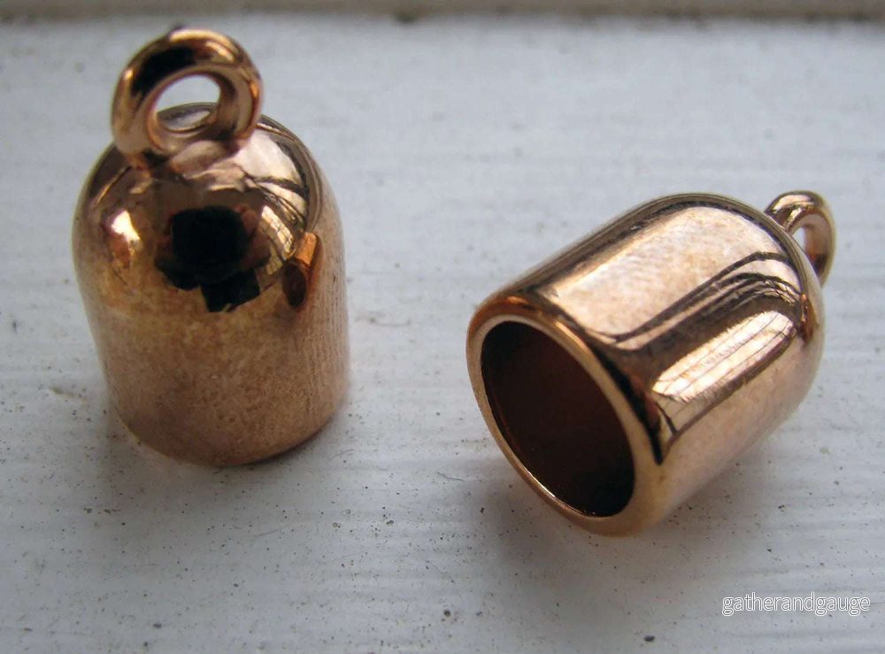 Ändfäste Roséguldfärgade – Rundade med Ögla, 10,2mm, 2-pack Ändfäste Roséguldfärgade – Rundade med Ögla, 10,2mm, 2-pack