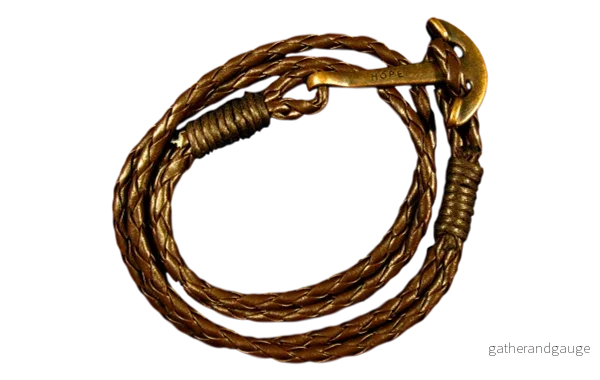 Armband brunt med antikt ankare - Bild 2