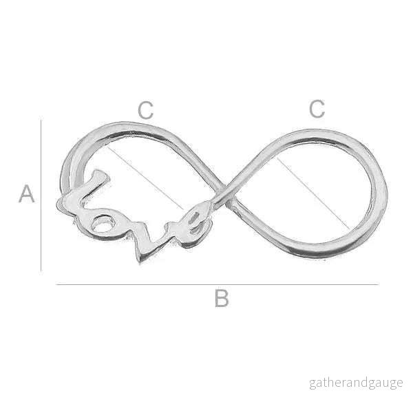 Connector 925 Silver – Evighetstecken Infinity Love 1 styck Connector 925 Silver – Evighetstecken Infinity Love 1 styck