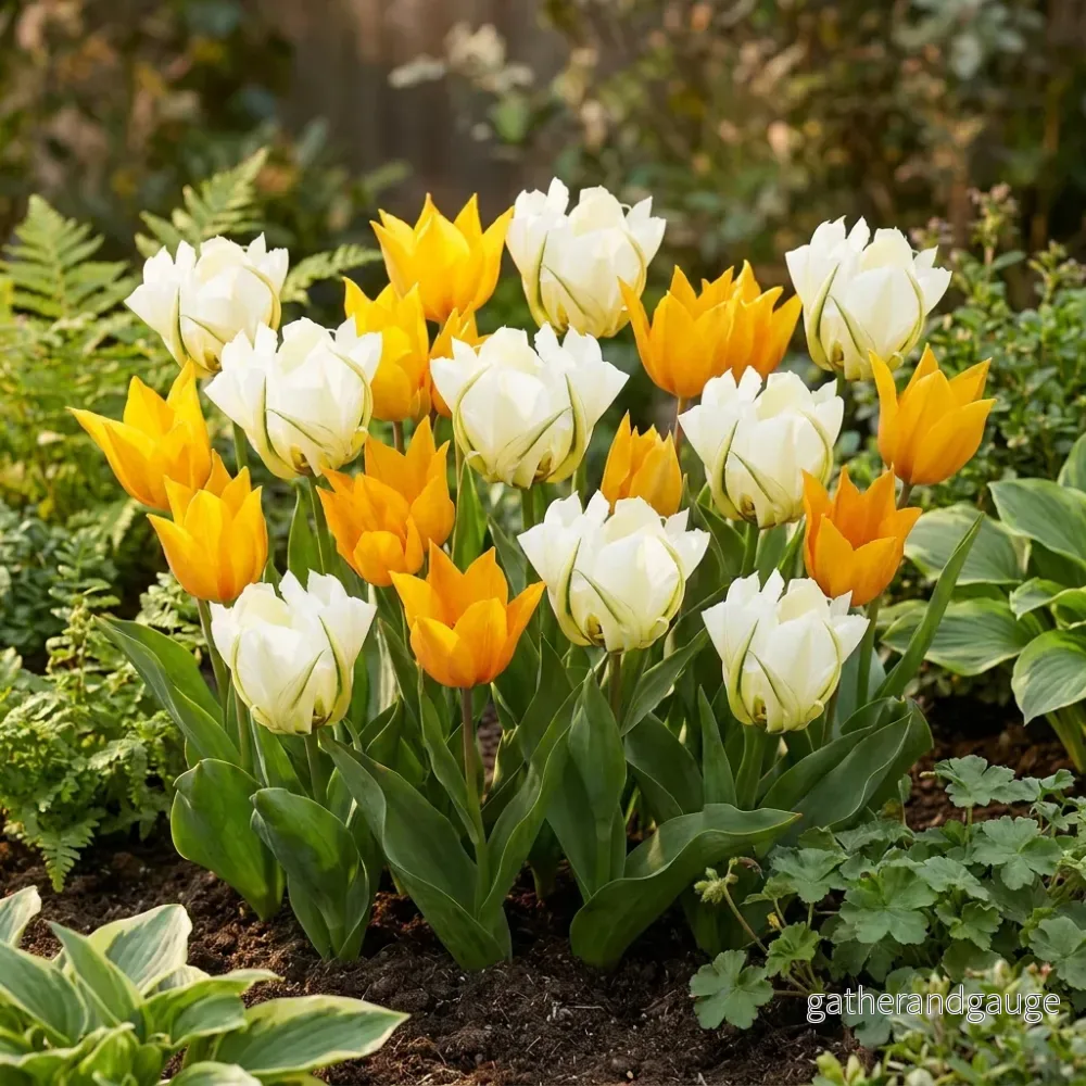 Tulipe Sunbath jaune et blanc - calibre 11/12 - Bild 2