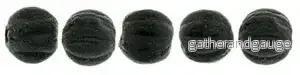 Tjeckiska Melon Round - Matte Jet 3mm 50-pack - Bild 2