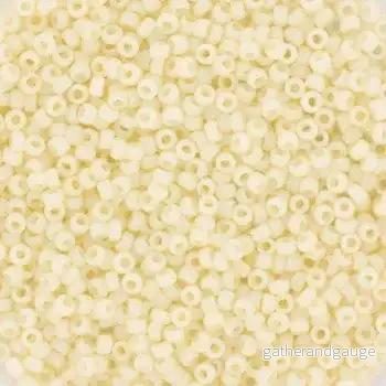 Miyuki Seed Beads - Matt Cream 15/0, 10 gram