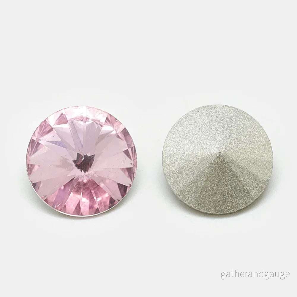 Kinesisk strass – Rivoli Light Rose 10mm 1 styck