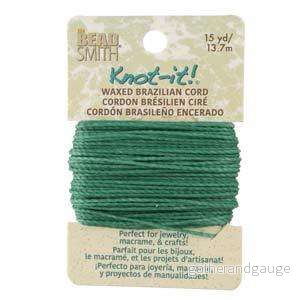 Knot-it Waxed Brazilian cord – Teal 13,7 m Knot-it Waxed Brazilian cord – Teal 13,7 m