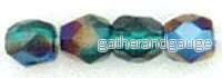 Tjeckiska Firepolish - Blue Iris - Emerald 3 mm, 50-pack