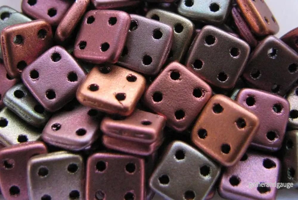 CzechMates QuadraTile – Matte Metallic Bronze Iris 6x6x2mm, 10 gram CzechMates QuadraTile – Matte Metallic Bronze Iris 6x6x2mm, 10 gram