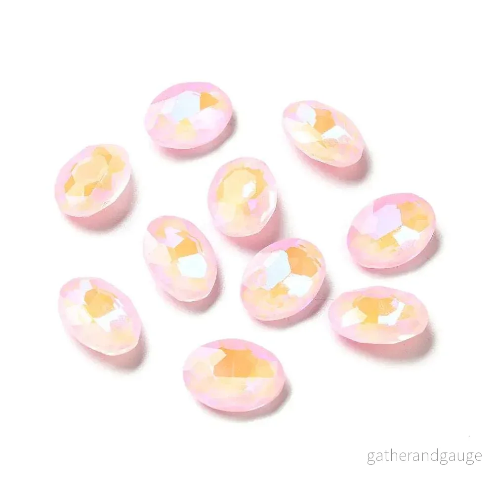 Kinesisk strass - Oval Light Rose Shine 18x13mm 1styck - Bild 3