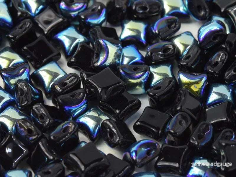 Wibeduo® - Jet AB 8x8mm, 15-pack