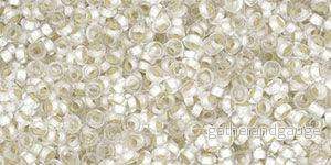 TOHO Demi Round – PermaFinish Silver-Lined Frosted Crystal 11/0, 5 gram TOHO Demi Round – PermaFinish Silver-Lined Frosted Crystal 11/0, 5 gram