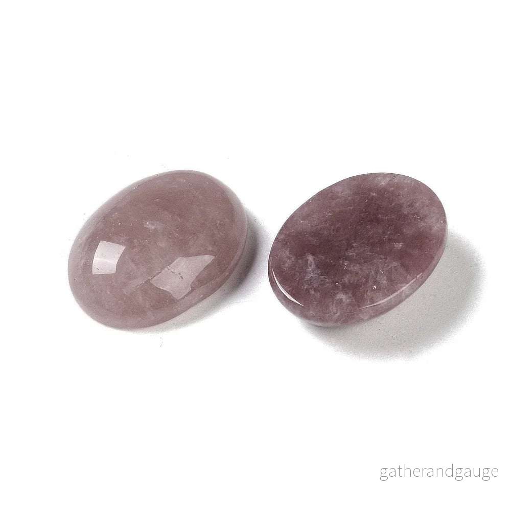 Cabochon Strawberry Qvarts – Rosa Oval 18x13mm 1 Styck Cabochon Strawberry Qvarts – Rosa Oval 18x13mm 1 Styck