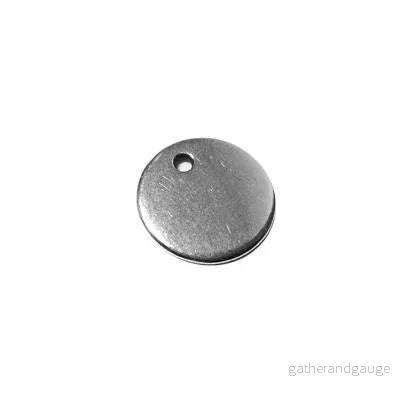 Tag Silverfärgad - Rund 12 mm, 5-pack