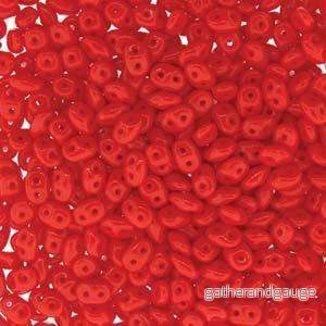 SuperDuo - Opaque Coral Red, 10 gram