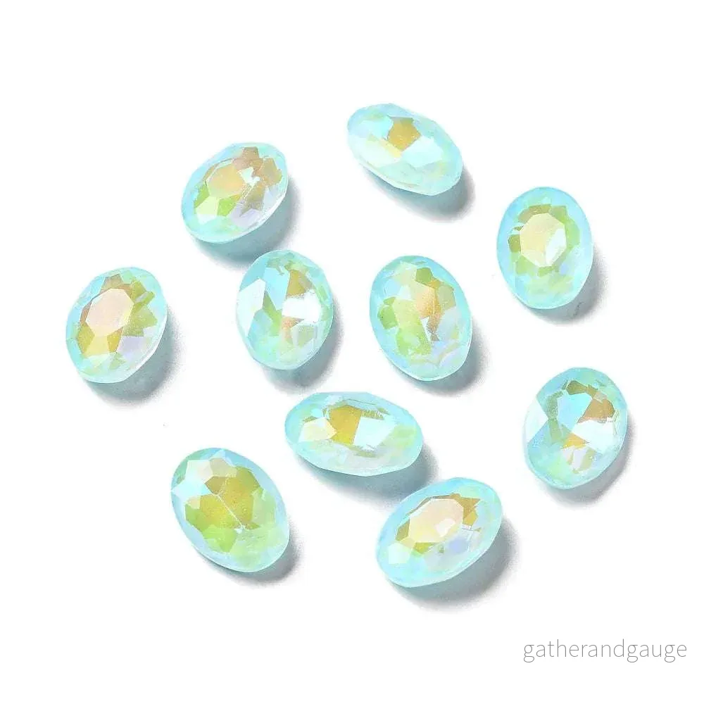 Kinesisk strass - Oval Aquamarine Shine 18x13mm 1 styck - Bild 3