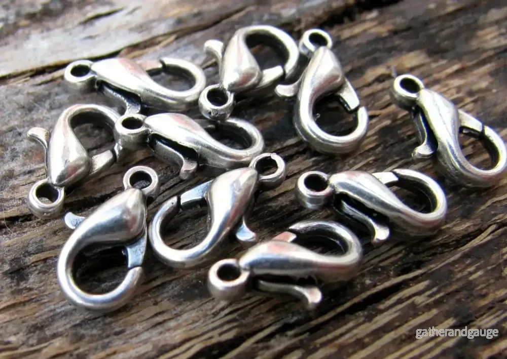 Klolås Silverpläterad - Kvalitetslås 10 mm 15-pack