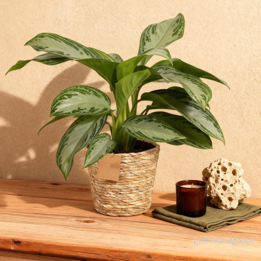 Aglaonema Silver Bay – Set om 2 – Kruka 17 cm – Höjd 70 cm