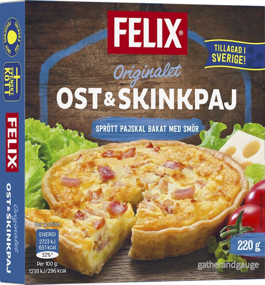 Ost & skinkpaj Fryst 220g Felix