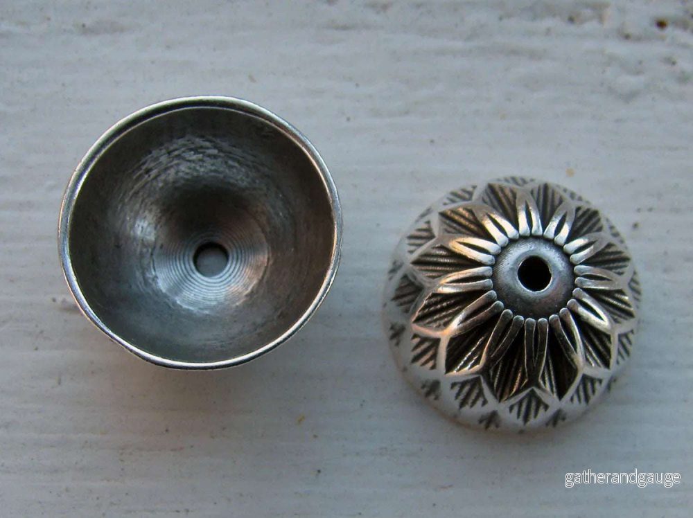 Pärlhattar Silverfärgade - Stort Rund 18,5mm, 2-pack