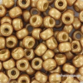 Miyuki Seed Beads - Duracoat Matte Galvanized Champagne 6/0, 10 gram