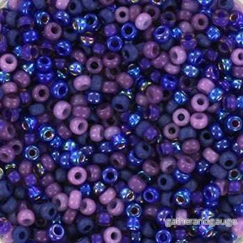 Miyuki seed beads - Purple Blues Mix 11/0