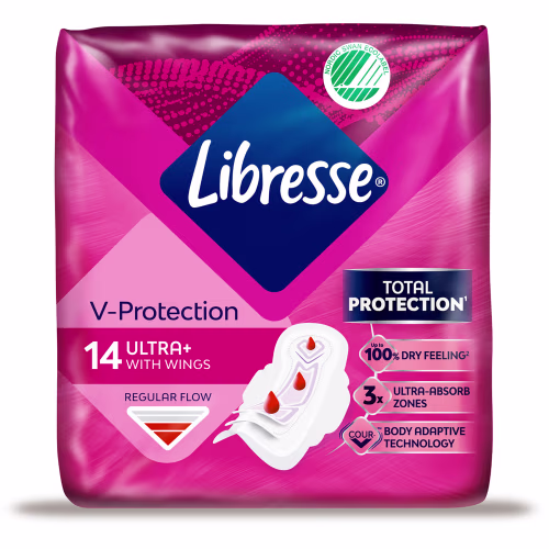 Libresse Ultra+ Wings Regular Flow V-protection Binda Libresse Ultra+ Wings Regular Flow V-protection Binda