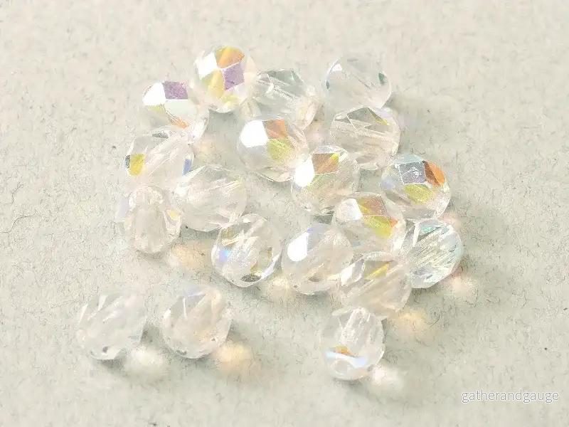 Tjeckiska Firepolish - Crystal AB, 4 mm, 50-pack - Bild 2
