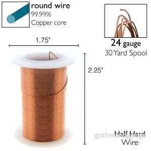 Wire Elements 24Ga - Antik Kopparfärgad Non tarnish 1 rulle - Bild 2