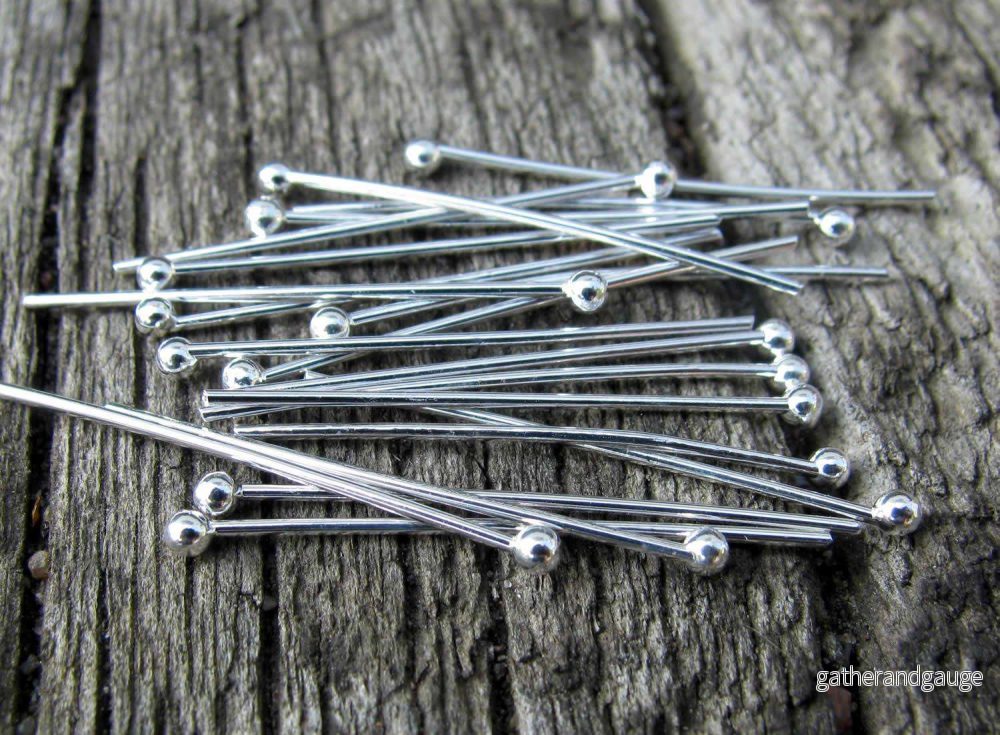 Hattpinnar Rostfrittstål med kula - 25mm, 50-pack - Bild 2