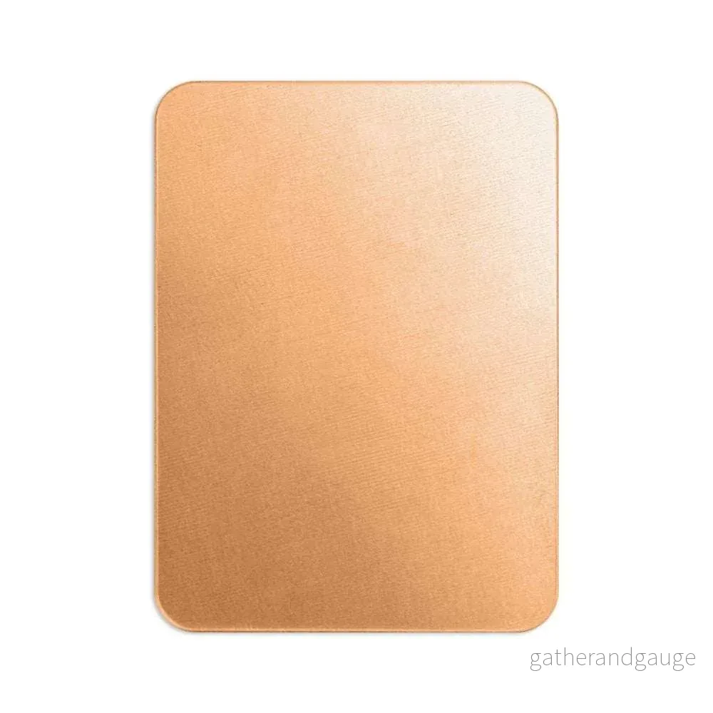 ImpressArt Rektangulär Tagg, 2" x 1 3/8" - Premium Stamping Blanks Koppar, 18g 2 st