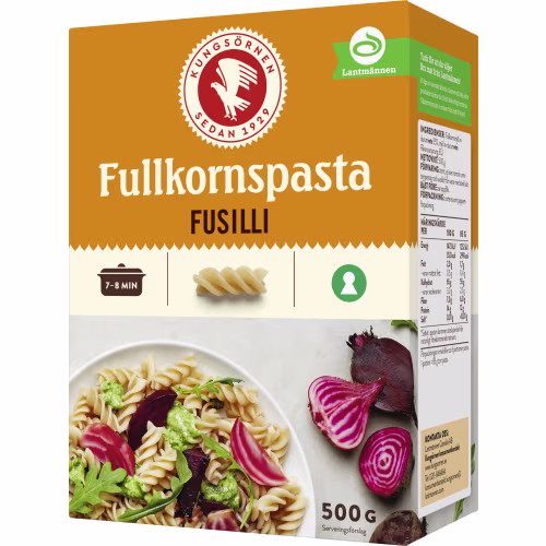Kungsörnen Fusilli Fullkornpasta 500g Kungsörnen Fusilli Fullkornpasta 500g