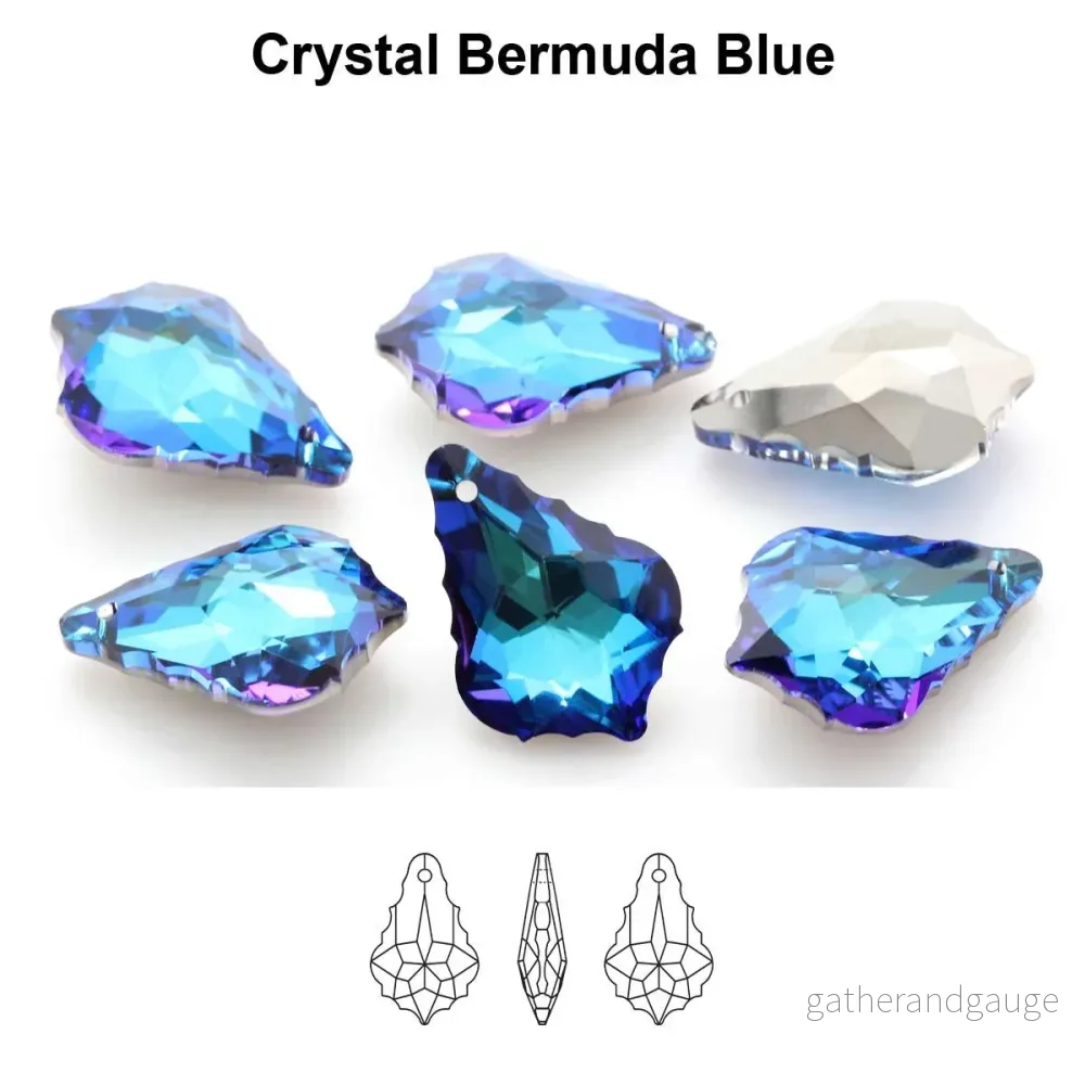 Aurea Crystals A6090 Baroque-hänge – Crystal Bermuda Blue 30 mm, 1 styck Aurea Crystals A6090 Baroque-hänge – Crystal Bermuda Blue 30 mm, 1 styck