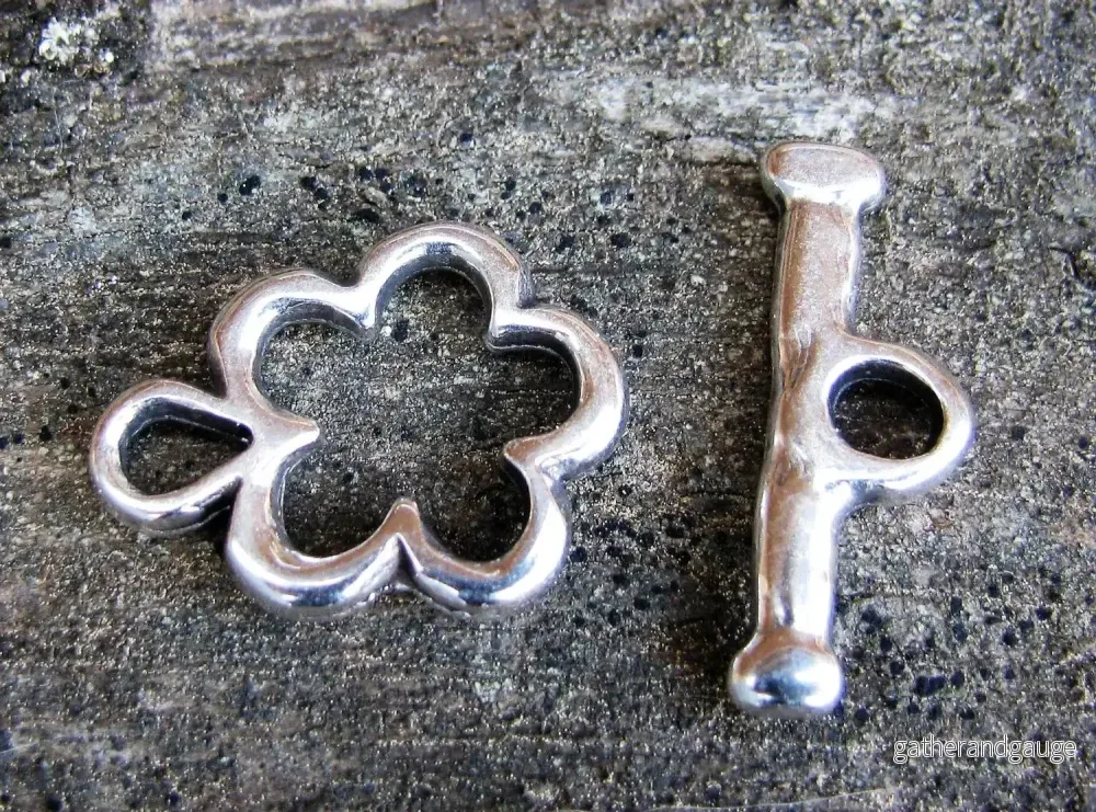 Stavlås Silverfärgat - Blomma 1 set - Bild 2