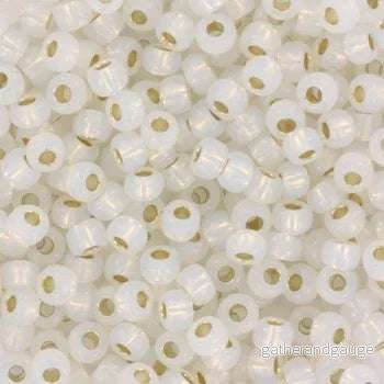 Miyuki Seed Beads - Gilt Lined Opal 8/0 - 10 Gram